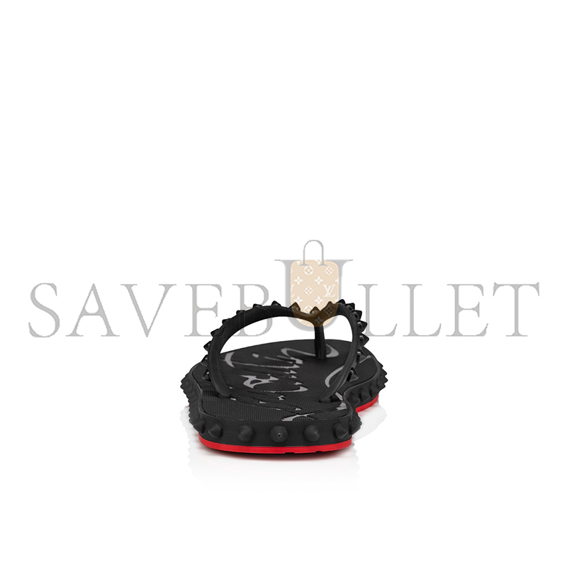 ch**an louboutin S*per loubi flipflip flops rubber black women 1230961bk01